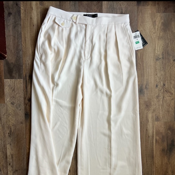 Lauren Ralph Lauren Pants - Lauren Ralph Lauren Cream Wide Leg Pants